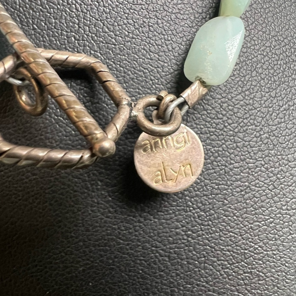 Anngi Alyn Amazonite Stone Necklace w/925 Toggle Clasp 56” D7 - Picture 4 of 4